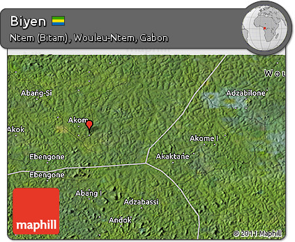 Satellite 3D Map of Biyen