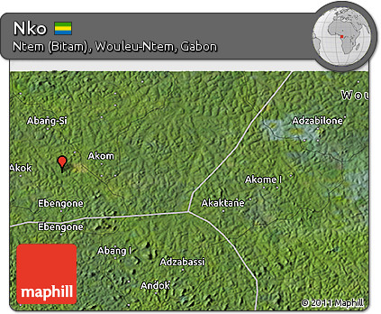 Satellite 3D Map of Nko