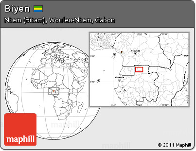 Blank Location Map of Biyen