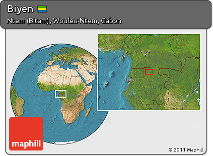 Satellite Location Map of Biyen