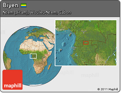 Satellite Location Map of Biyen