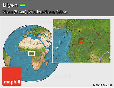 Satellite Location Map of Biyen