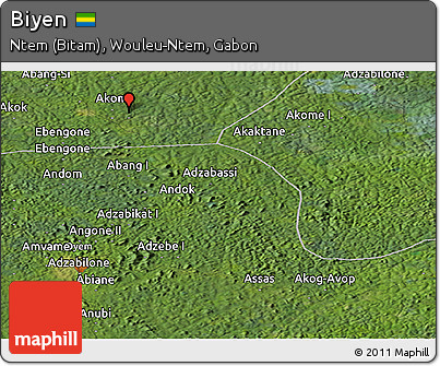 Satellite Panoramic Map of Biyen