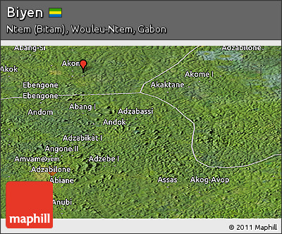 Satellite Panoramic Map of Biyen