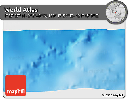 Physical 3D Map of the Area around 1° 45' 3" N, 120° 46' 30" E