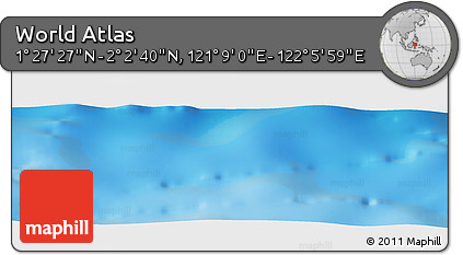 Physical Panoramic Map of the Area around 1° 45' 3" N, 121° 37' 30" E