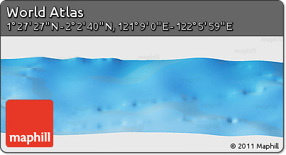Physical Panoramic Map of the Area around 1° 45' 3" N, 121° 37' 30" E