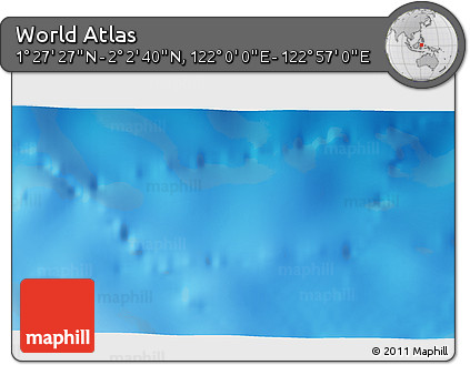 Physical 3D Map of the Area around 1° 45' 3" N, 122° 28' 29" E