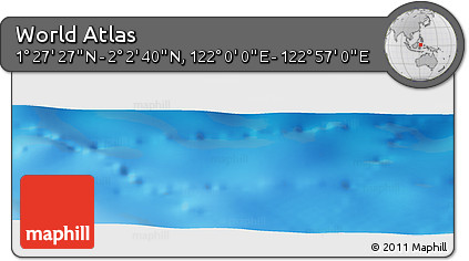 Physical Panoramic Map of the Area around 1° 45' 3" N, 122° 28' 29" E