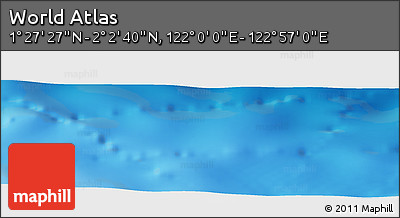 Physical Panoramic Map of the Area around 1° 45' 3" N, 122° 28' 29" E