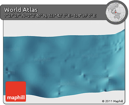 Satellite 3D Map of the Area around 1° 45' 3" N, 124° 10' 30" E