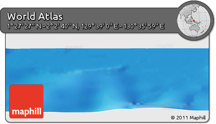 Physical Panoramic Map of the Area around 1° 45' 3" N, 130° 7' 30" E