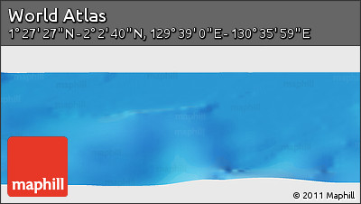 Physical Panoramic Map of the Area around 1° 45' 3" N, 130° 7' 30" E