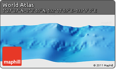 Physical Panoramic Map of the Area around 1° 45' 3" N, 132° 40' 30" E