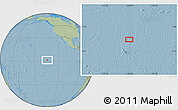 Savanna Style Location Map of the area around 1° 45' 3" N, 134° 13' 29" W, hill shading