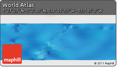 Physical Panoramic Map of the Area around 1°&nbsp;45'&nbsp;3"&nbsp;N,&nbsp;134°&nbsp;13'&nbsp;29"&nbsp;W