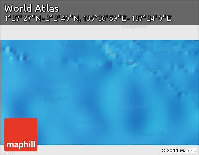 Physical 3D Map of the Area around 1° 45' 3" N, 136° 55' 30" E