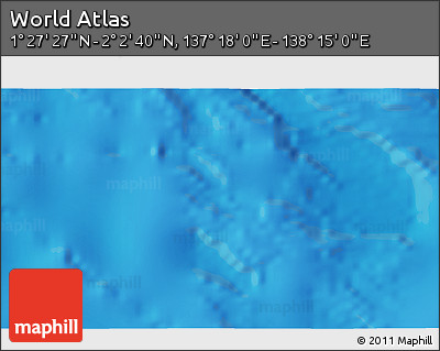 Physical 3D Map of the Area around 1° 45' 3" N, 137° 46' 30" E
