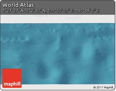 Satellite 3D Map of the Area around 1° 45' 3" N, 140° 19' 29" E