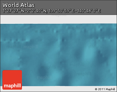 Satellite 3D Map of the Area around 1° 45' 3" N, 140° 19' 29" E