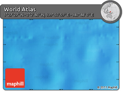 Physical Map of the Area around 1° 45' 3" N, 140° 19' 29" E