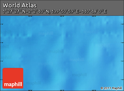 Physical Map of the Area around 1° 45' 3" N, 140° 19' 29" E