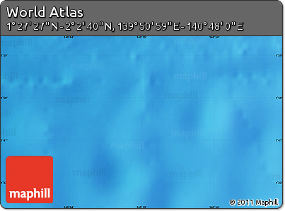 Physical Map of the Area around 1° 45' 3" N, 140° 19' 29" E