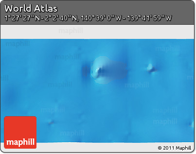 Physical 3D Map of the Area around 1° 45' 3" N, 140° 10' 30" W