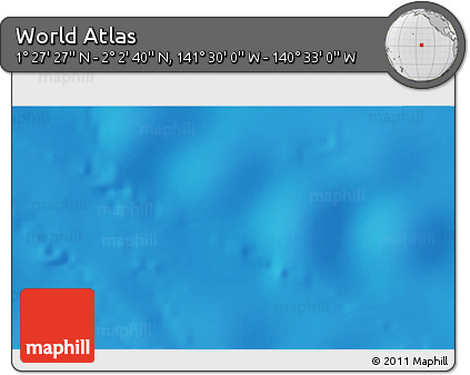 Physical 3D Map of the Area around 1° 45' 3" N, 141° 1' 30" W