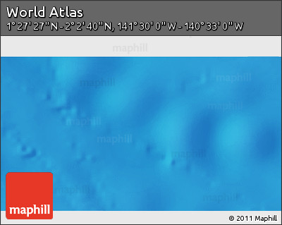 Physical 3D Map of the Area around 1° 45' 3" N, 141° 1' 30" W