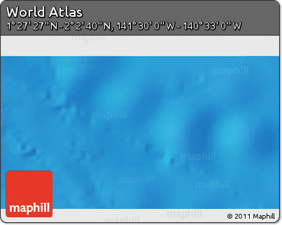 Physical 3D Map of the Area around 1° 45' 3" N, 141° 1' 30" W