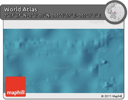 Satellite 3D Map of the Area around 1° 45' 3" N, 144° 34' 29" E