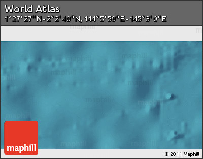 Satellite 3D Map of the Area around 1° 45' 3" N, 144° 34' 29" E