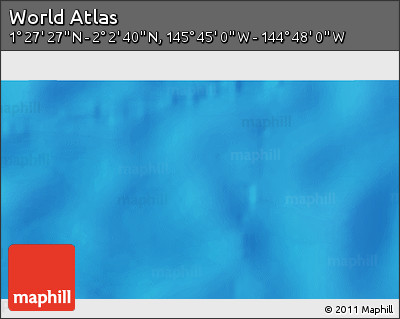 Physical 3D Map of the Area around 1° 45' 3" N, 145° 16' 30" W