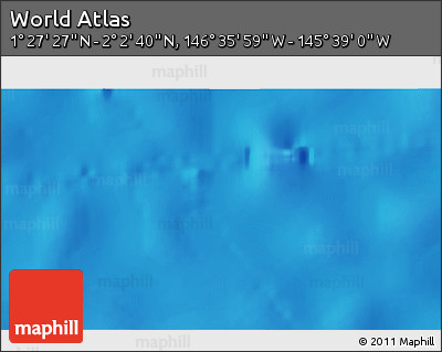 Physical 3D Map of the Area around 1° 45' 3" N, 146° 7' 30" W