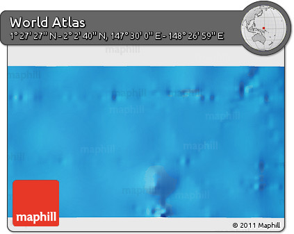 Physical 3D Map of the Area around 1° 45' 3" N, 147° 58' 29" E