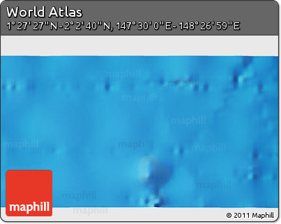 Physical 3D Map of the Area around 1° 45' 3" N, 147° 58' 29" E