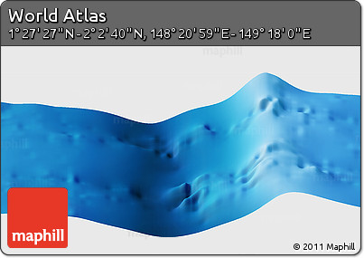 Physical Panoramic Map of the Area around 1° 45' 3" N, 148° 49' 29" E