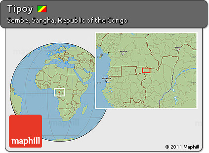 Savanna Style Location Map of Tipoy