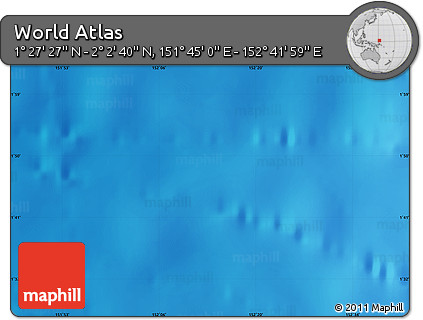 Physical Map of the Area around 1° 45' 3" N, 152° 13' 29" E
