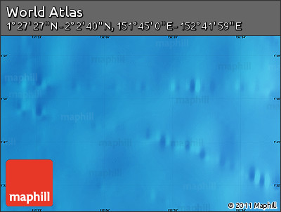 Physical Map of the Area around 1° 45' 3" N, 152° 13' 29" E