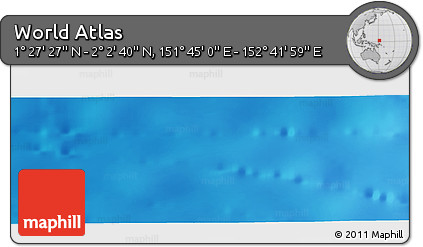 Physical Panoramic Map of the Area around 1° 45' 3" N, 152° 13' 29" E
