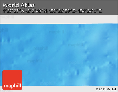 Physical 3D Map of the Area around 1° 45' 3" N, 153° 55' 30" E