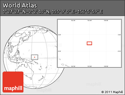 Blank Location Map of the Area around 1° 45' 3" N, 155° 37' 30" E