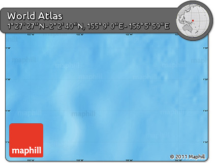 Physical Map of the Area around 1° 45' 3" N, 155° 37' 30" E