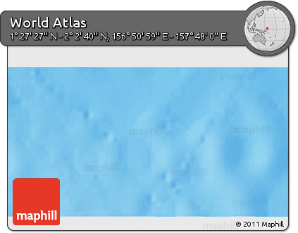 Physical 3D Map of the Area around 1° 45' 3" N, 157° 19' 29" E