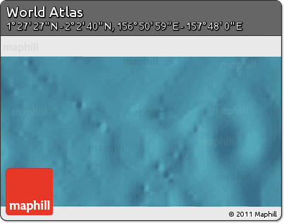 Satellite 3D Map of the Area around 1° 45' 3" N, 157° 19' 29" E