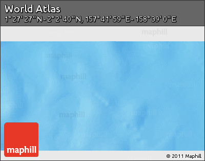 Physical 3D Map of the Area around 1° 45' 3" N, 158° 10' 30" E