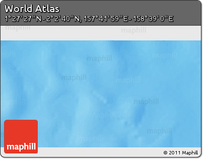Physical 3D Map of the Area around 1° 45' 3" N, 158° 10' 30" E