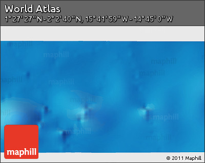 Physical 3D Map of the Area around 1° 45' 3" N, 15° 13' 29" W